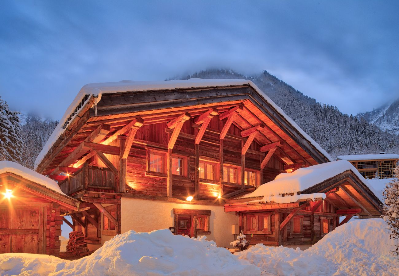 Chalet de luxe aux Houches Chamonix Beau chalet avec toile de fond magnifique