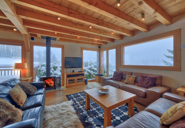 Les Houches chalet living area Cozy open plan living room