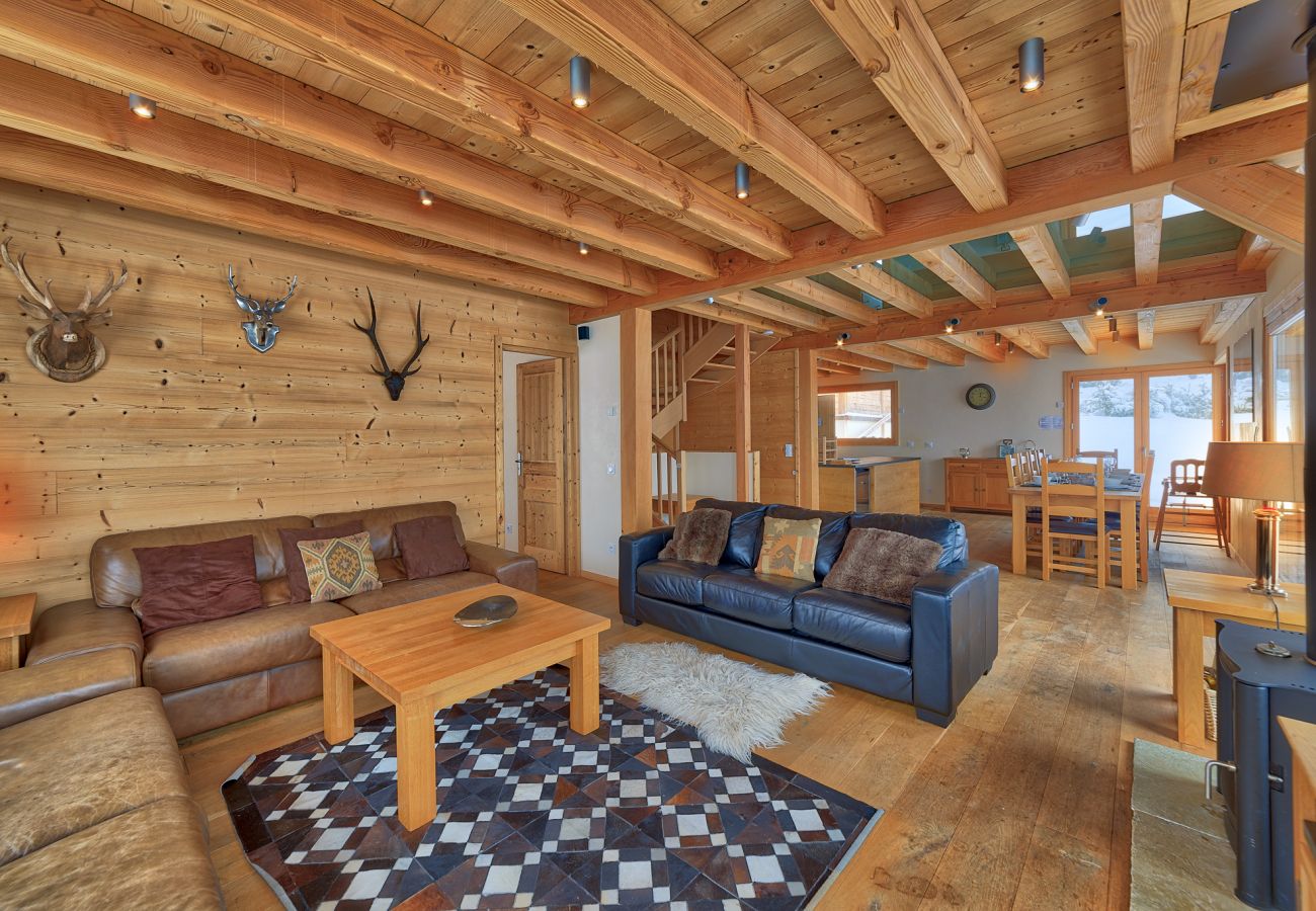 Les Houches chalet living area Cozy open plan living room