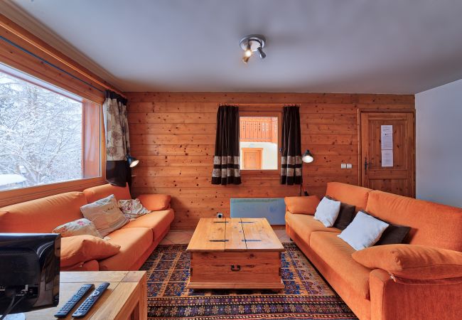 Chamonix apartment living space Comfortable and spacious living area