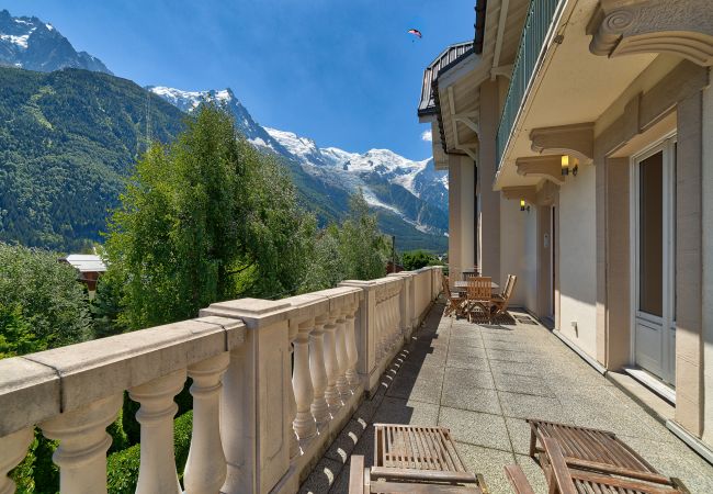 Chamonix apartment large terrace Stunning summer views from the apartment balcony