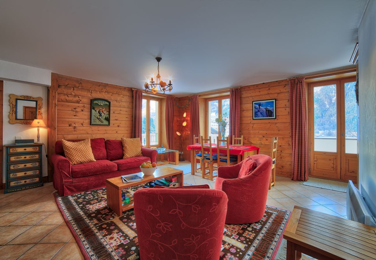 Chamonix apartment living space Large and luxurious living area