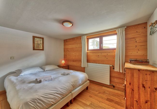 Les Houches chalet double bedroom Spacious double bedroom with storage