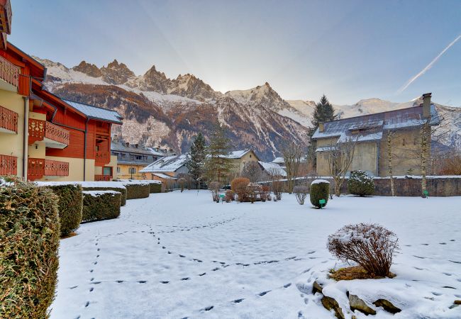 Chamonix apartment garden Large shared garden area with great views