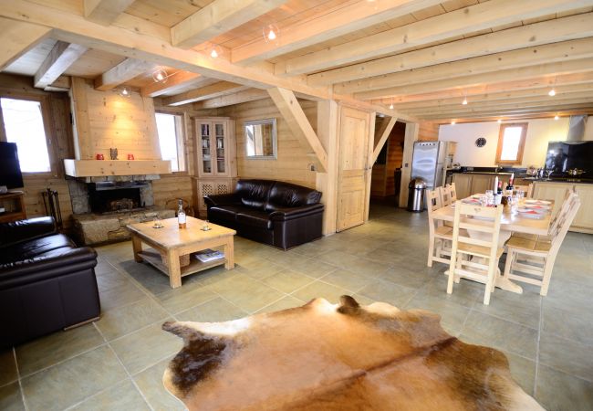 Chamonix chalet large living space Open plan living area
